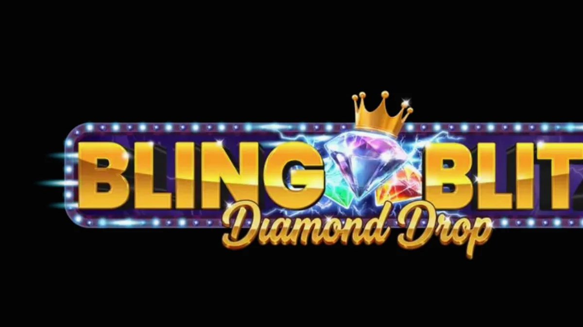 Bling Blitz Diamond Drop স্লট গেমের ঝলমলে ইন্টারফেস